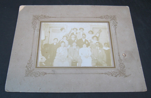 Fotografia Retrato De Grupo Mujeres Con Guitarra Circa 1900