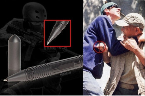Imagen 4 de 6 de Lapicero Seguridad Personal Táctico - Rompe Vidrio