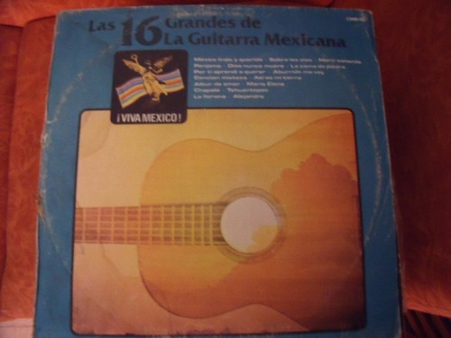 Lp Las 16 Grandes De La Guitarra Mexicana , Varios