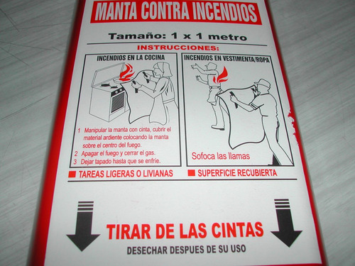 Manta Ignifuga 1mx1m.contra Incendio Fibra Vidrio No Amianto