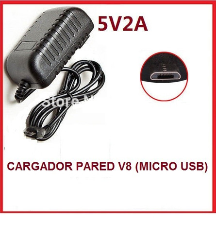 Imagen 1 de 1 de Puntotecno - Cargador Pared Normal A V8 Microusb 2 Amp
