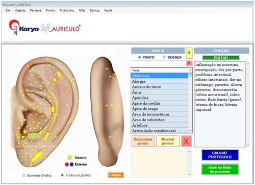 Software De Acupuntura Auricular - Protocolos De Atendimento