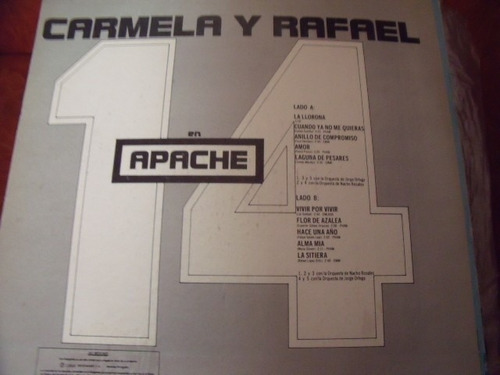 Lp Carmela Y Rafael En Apache 14, (Usado)