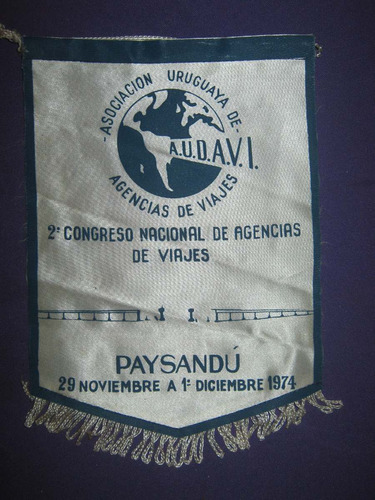 Banderin 2º Congreso Nacional De Agencia De Viajes Paysandu