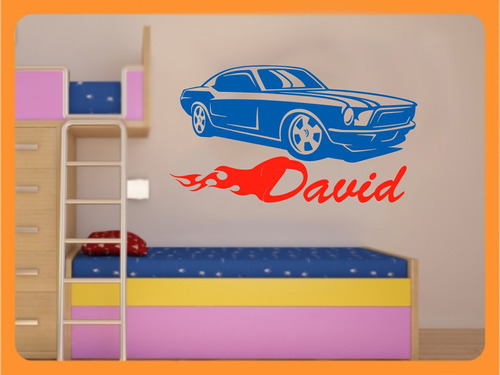Vinilo Pared Infantiles Auto Mustang  Wall Stickers