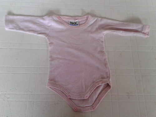 Enterito Osito Bebe Rosa Basic Talle 9 Meses