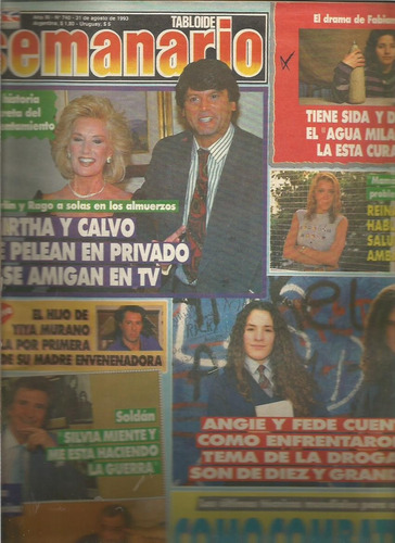 Semanario / Nª 740 / Año 1993 / Mirtha Y Calvo / Reina Reech