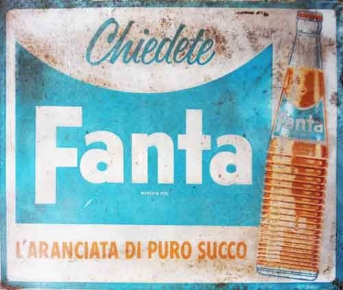 Carteles Antiguos Chapa Gruesa 20x30cm Naranja Fanta Dr-243