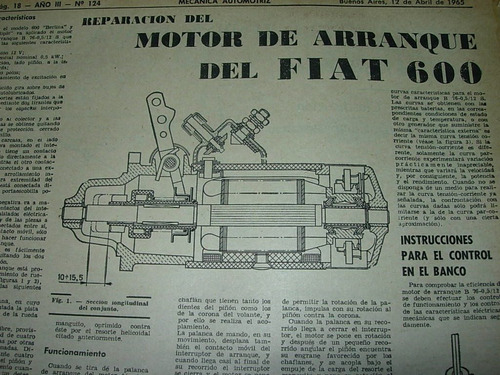 Clipping Mecanica Automoviles 2p Rep Motor Arranque Fiat 600