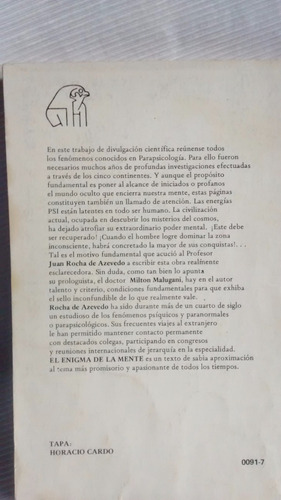 Imagen 4 de 6 de El Enigma De La Mente Juan Rocha De Azevedo Ed. Kier