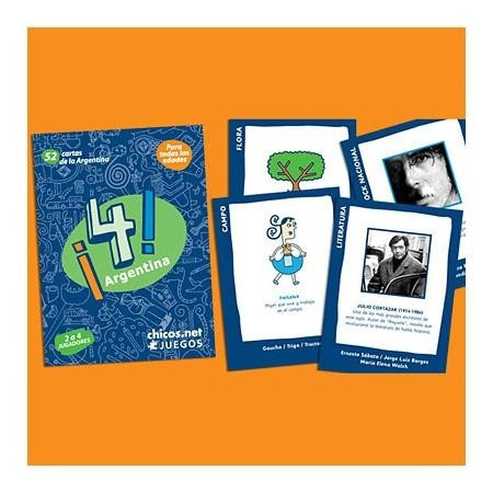 Juego Cartas Didáctico ¡4! Argentina - Chicos.net Ediciones