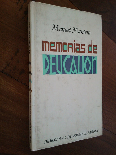 Memorias De Deucalion. Manuel Mantero (poesía Española)