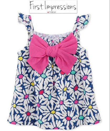 Blusa Nina 2 Anos First Impress Macys Blanca Azul Rosa Bella