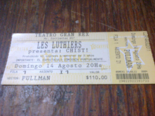Entrada Les Luthiers 2011