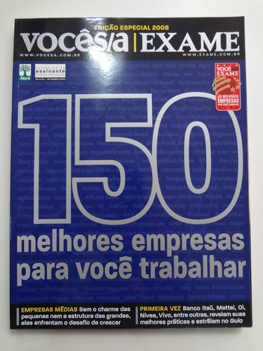 Revista Você S/a Exame Edição Especial 2008