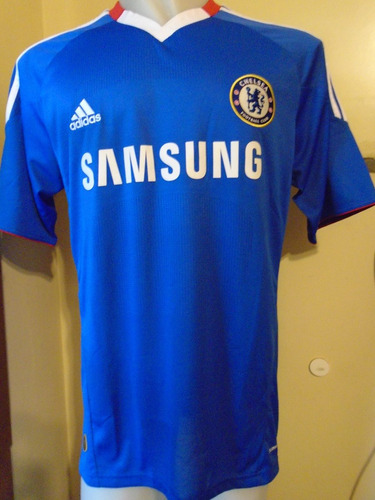 Camiseta Chelsea Inglaterra 2010 2011 David Luiz #4 Brasil L