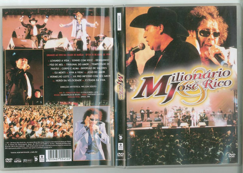 Dvd Milionário E José Rico - Ao Vivo