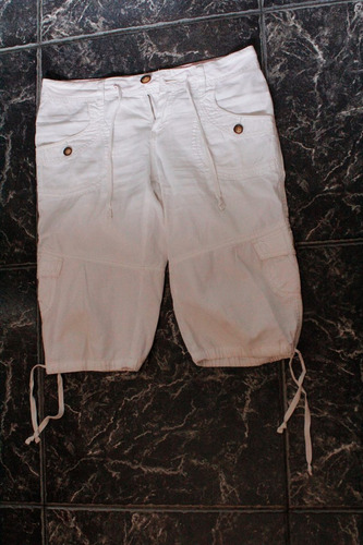 Short Bermuda Blanco Para Damas Talla 7