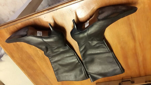 Botas De Cuero Caña Alta Taco Aguja. Impecables!
