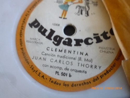 Vinilo Singl De Juan Carlos Thorry Cel Vaquero( I121 (Usado)