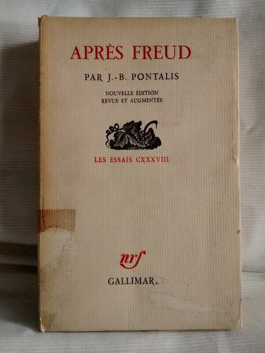 Imagen 1 de 6 de Apres Freud Par J. B. Pontalis. Gallimard En Frances