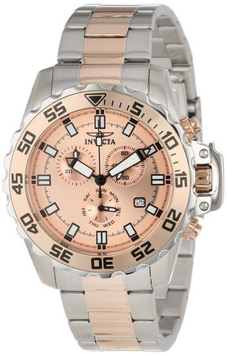 Invicta Men's 13627 Pro Diver Chronograph Rose Gold