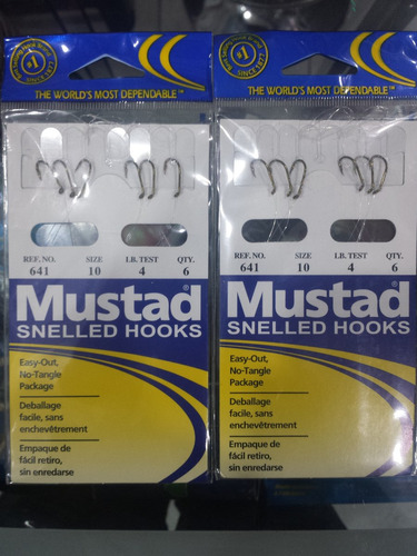 Gametas Para Pesca Mustad Anzuelo # 10. 4 Libras