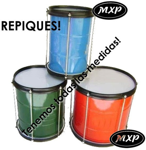 Imagen 2 de 10 de Repique 12 Pulgadas Mxp Para Murga Egresados Fiesta Cancha