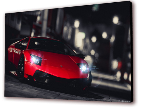 Cuadro 50x30cms Decorativo Lamborghini 4!!!+envío Gratis