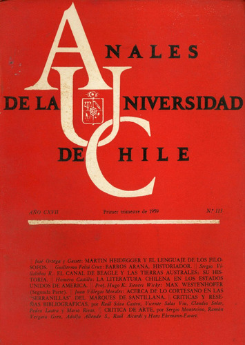 Anales De La Universidad De Chile - Nº 113 - Año 1959