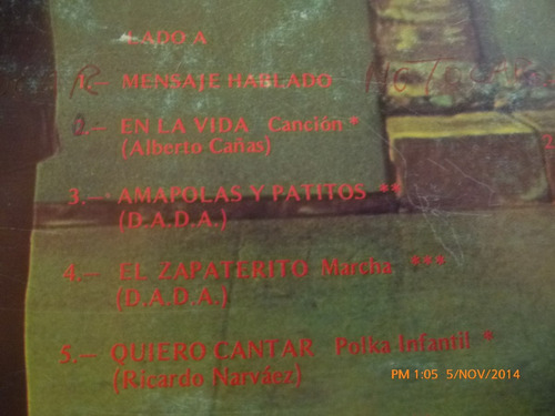 Vinilo Lp De Alberto Cañas -- Como Lo Vio 10 Años En(u980