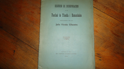 Julio Vicuña Cifuentes Facultad Filosofía Y Humanidades