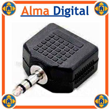 Conector 2 Audifonos 3.5mm iPhone iPod Samsung Blue Htc Zte