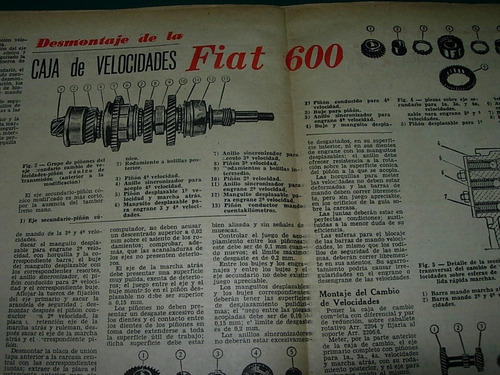 Clipping Mecanica Automoviles 2p Caja Velocidades Fiat 600