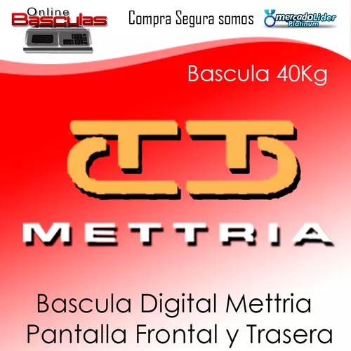 ✓ Báscula Mettria 40kg - MTBLACK40