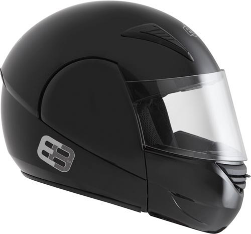 Capacete para moto  escamoteável EBF Capacetes E8  Solid  preto-brilho tamanho G 