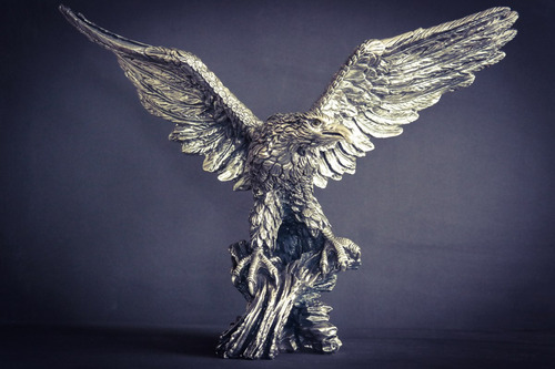 Escultura De Águila Grande Plata 999 Electroformado | Meses sin intereses