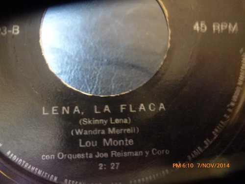 Vinilo Single De Lou Monte - Donde Trabajas Maria ( I-46