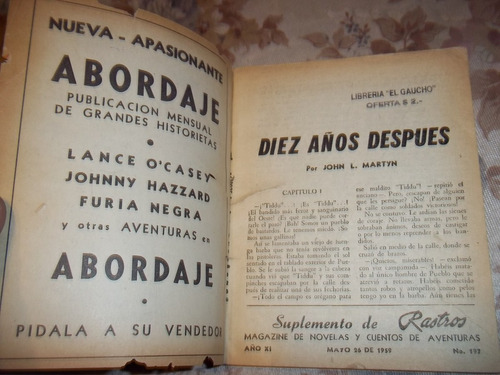 Diez Años Despues - John L. Martyn - Coleccion Rastros 197 (Usado)