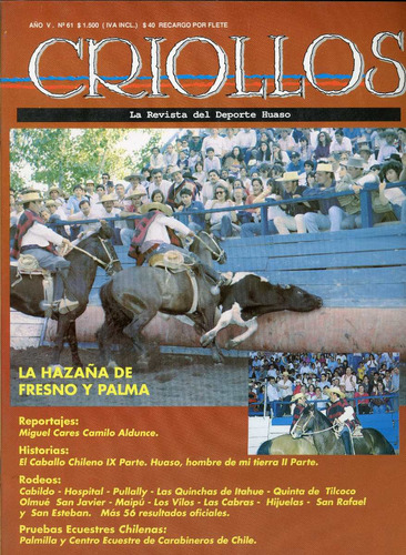 Criollos, Rodeo Chileno, La Revista De Los Corraleros, 61.