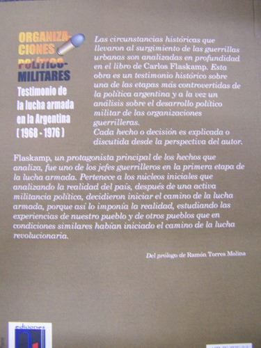 Imagen 2 de 3 de Testimonio De La Lucha Armada Argentina 1968-1976 *