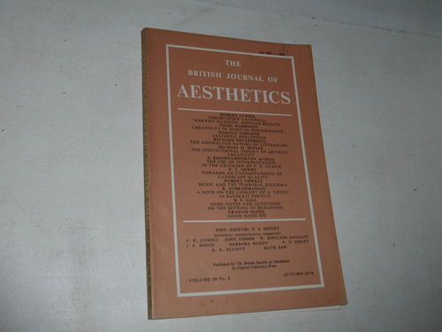 Revista Estetica British Journal Of Aesthetics Vol 18 N°4 78