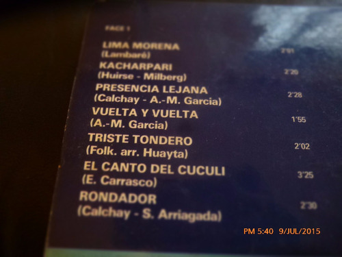 Vinilo Lp De Calchakis -las Flautas Del Imperio Inca (u1120