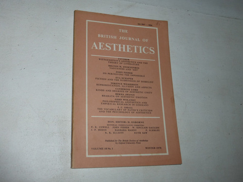 Revista Estetica British Journal Of Aesthetics Vol 18 N°1 78