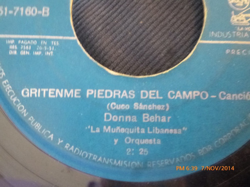 Vinilo Single De Donna Behar -- Cu Cu Ru  Paloma( S67