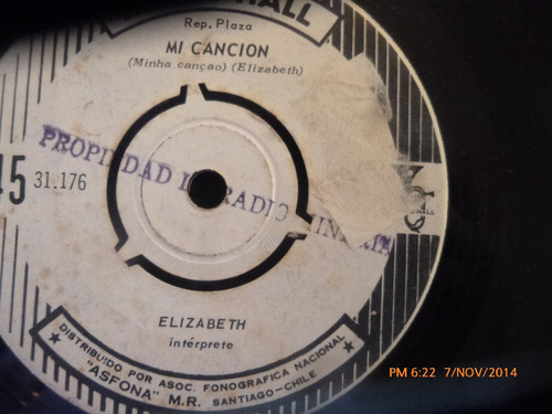 Vinilo Single De Elizabeth -- Estoy Loca Por Ti( S122