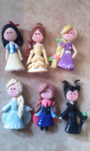 Dijes Princesas Disney Frozen, Rapunzel, Cenicienta, Ariel