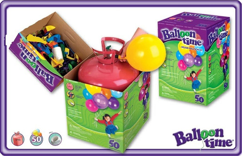 Imagen 4 de 4 de Tanque De Gas Helio Ballon Time Grande Para Globos, Bomba