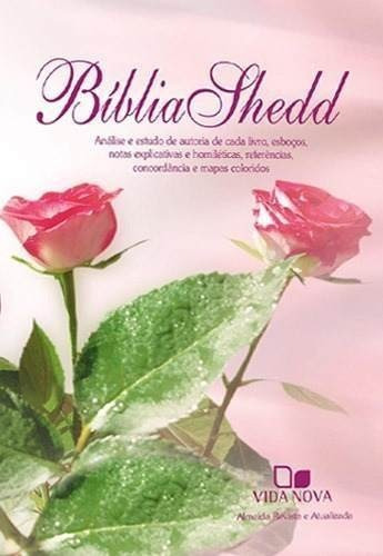 Bíblia Shedd Rosa Flores Capa Capa Feminina