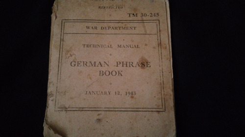 Segunda Guerra Mundial Diccionario Ingles Germano 1943 Cd
